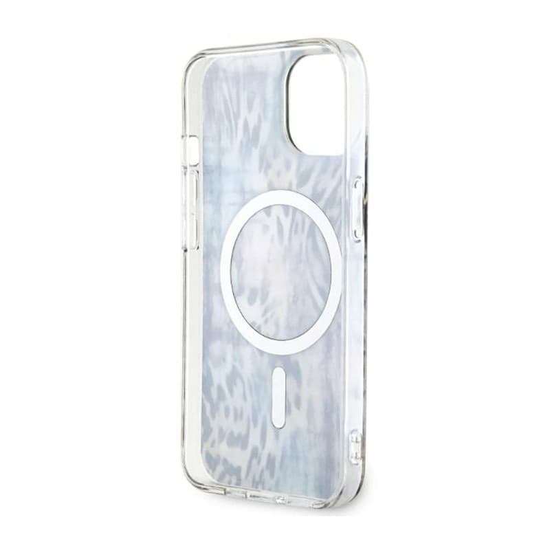 Guess Leopard MagSafe - Case for iPhone 14 (Blue) - 7