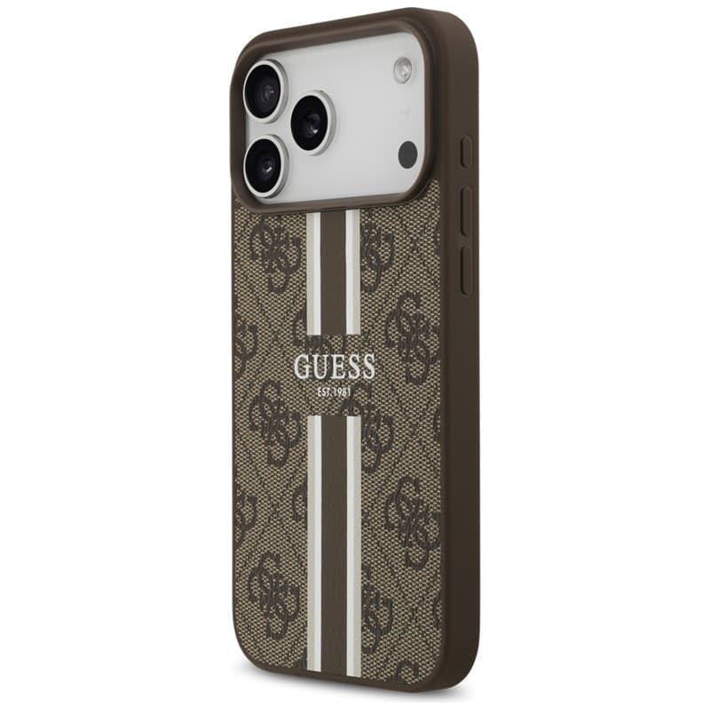 Guess 4G Printed Stripes MagSafe - Case iPhone 17 Pro Max (brown) - 2