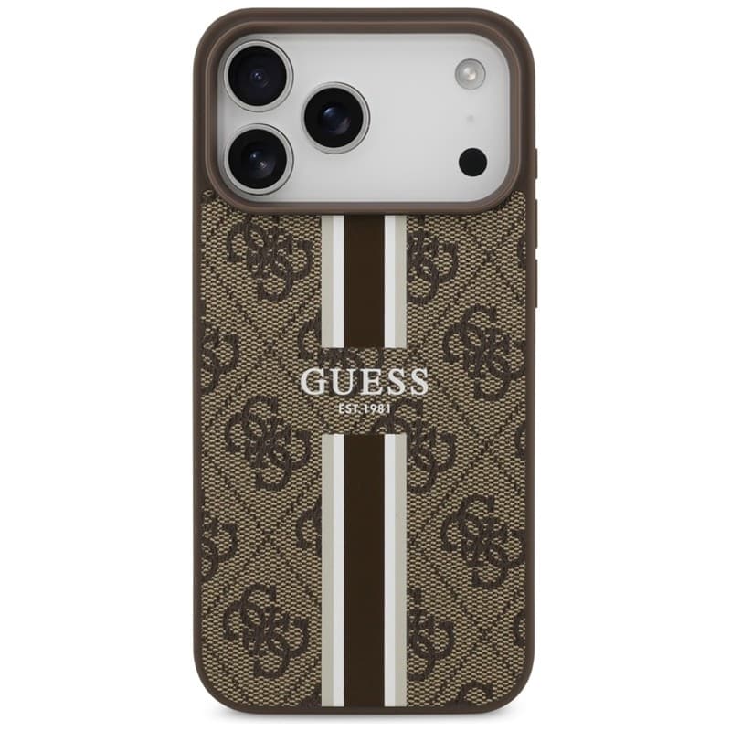 Guess 4G Printed Stripes MagSafe - Case iPhone 17 Pro Max (brown) - 3
