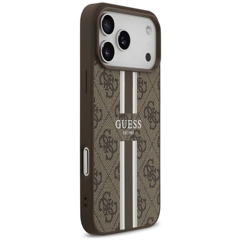 Guess 4G Printed Stripes MagSafe - Case iPhone 17 Pro Max (brown) - 4