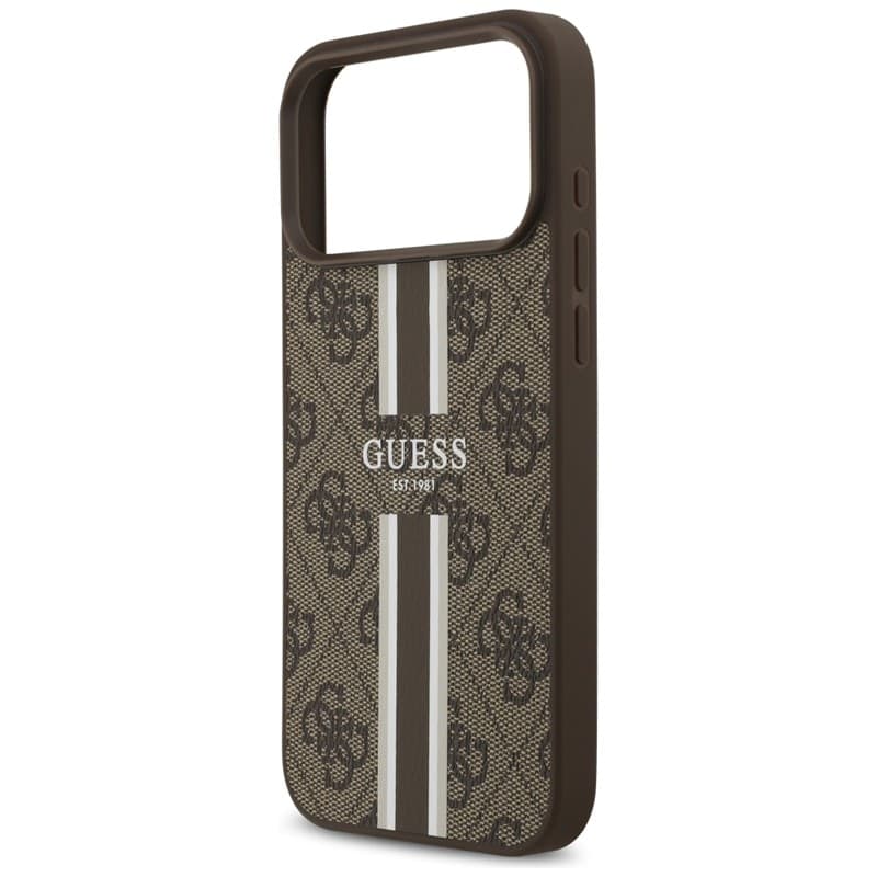 Guess 4G Printed Stripes MagSafe - Case iPhone 17 Pro Max (brown) - 6