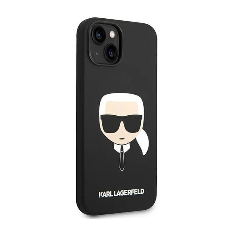 Karl Lagerfeld Silicone Ikonik Karl`s Head – Case for iPhone 14 Plus (Black) - 4