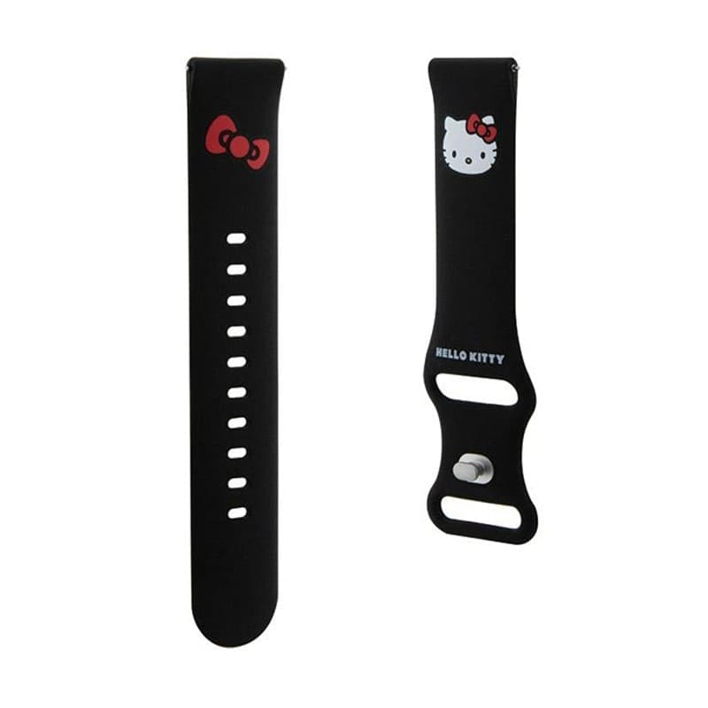 Hello Kitty Silicone Kitty Head - Universal strap for smartwatch 20 mm (black) - 3