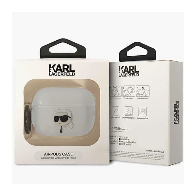 Karl Lagerfeld NFT Ikonik Karl Head - Case for Apple AirPods Pro 2 (Transparent) - 4