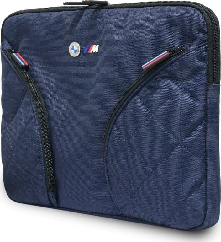 Tasche in nylon BMW e logo in metallo - Custodia per notebook da 14" (blu navy) - 2