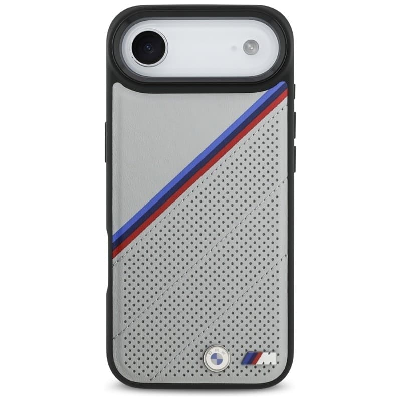 Custodia MagSafe per iPhone Air con logo tricolore in metallo BMW M (grigio) - 3