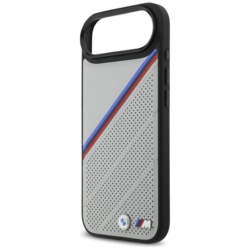 Custodia MagSafe per iPhone Air con logo tricolore in metallo BMW M (grigio) - 6