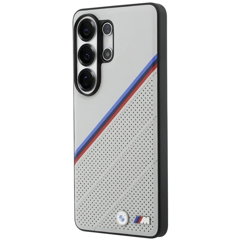 Custodia MagSafe con logo tricolore in metallo BMW - Samsung Galaxy S26 Ultra (grigio) - 2