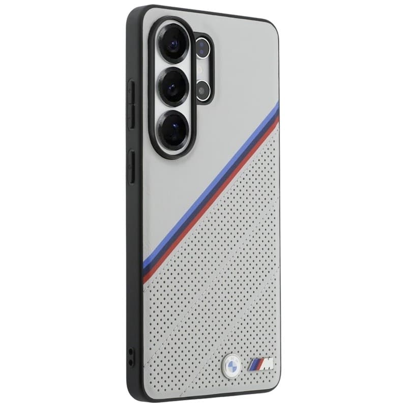 Custodia MagSafe con logo tricolore in metallo BMW - Samsung Galaxy S26 Ultra (grigio) - 4