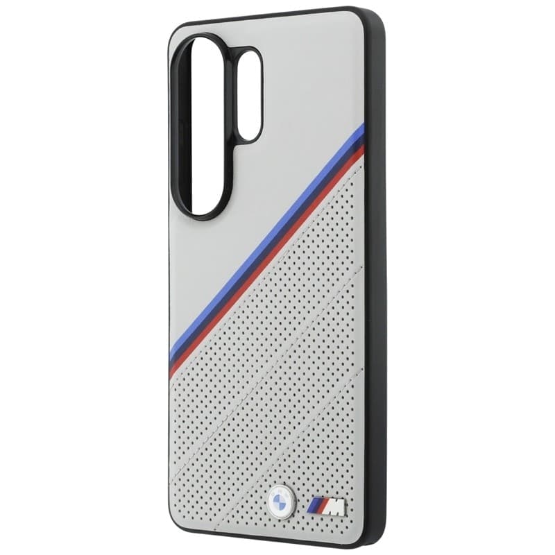 Custodia MagSafe con logo tricolore in metallo BMW - Samsung Galaxy S26 Ultra (grigio) - 6