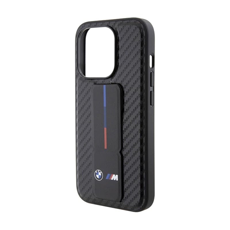 BMW Grip Stand Smooth & Carbon - Case for iPhone 15 Pro (Black) - 7
