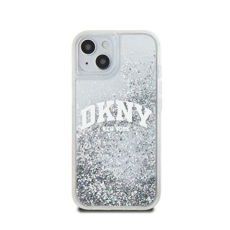 DKNY Liquid Glitter Big Logo - Case for iPhone 15 / 14 / 13 (white) - 3