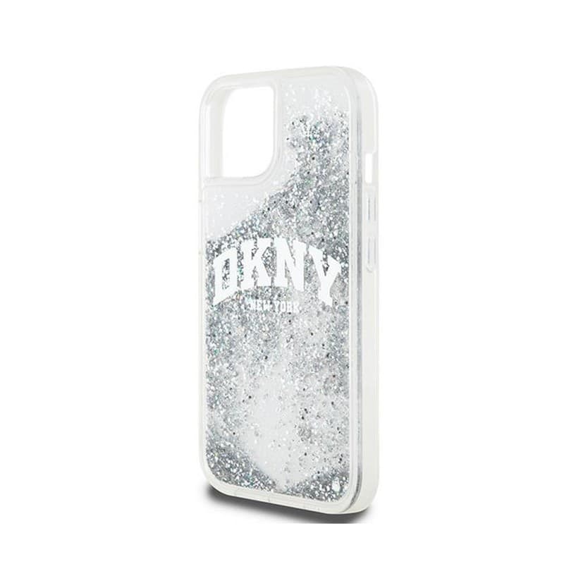DKNY Liquid Glitter Big Logo - Case for iPhone 15 / 14 / 13 (white) - 6