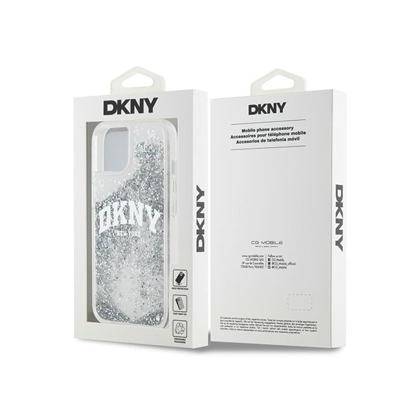 DKNY Liquid Glitter Big Logo - Case for iPhone 15 / 14 / 13 (white) - 8
