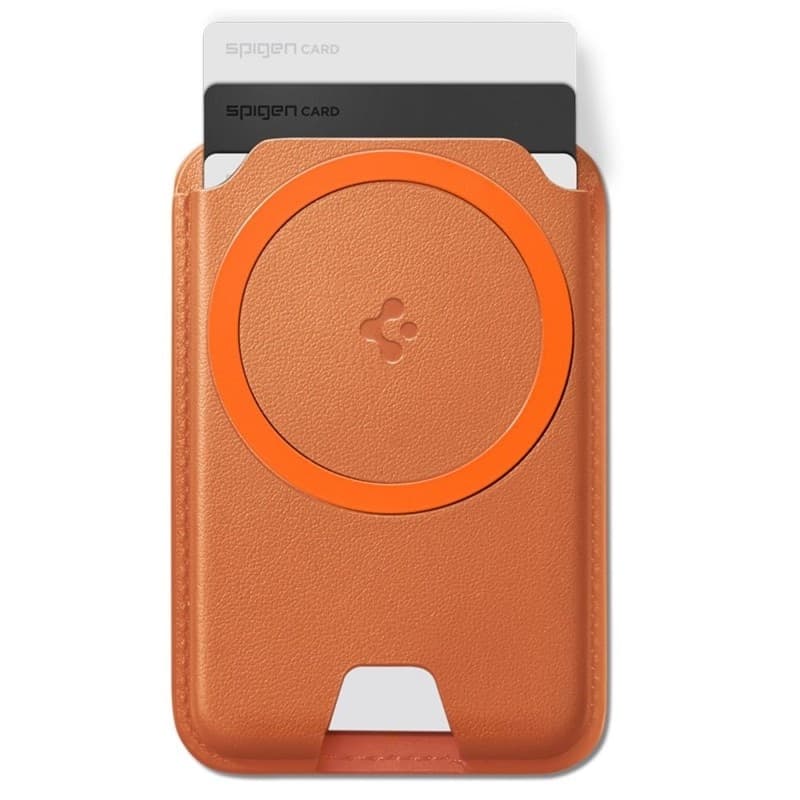 Spigen Valentinus MagFit + MagSafe - Portafoglio magnetico (arancione metallizzato) - 3
