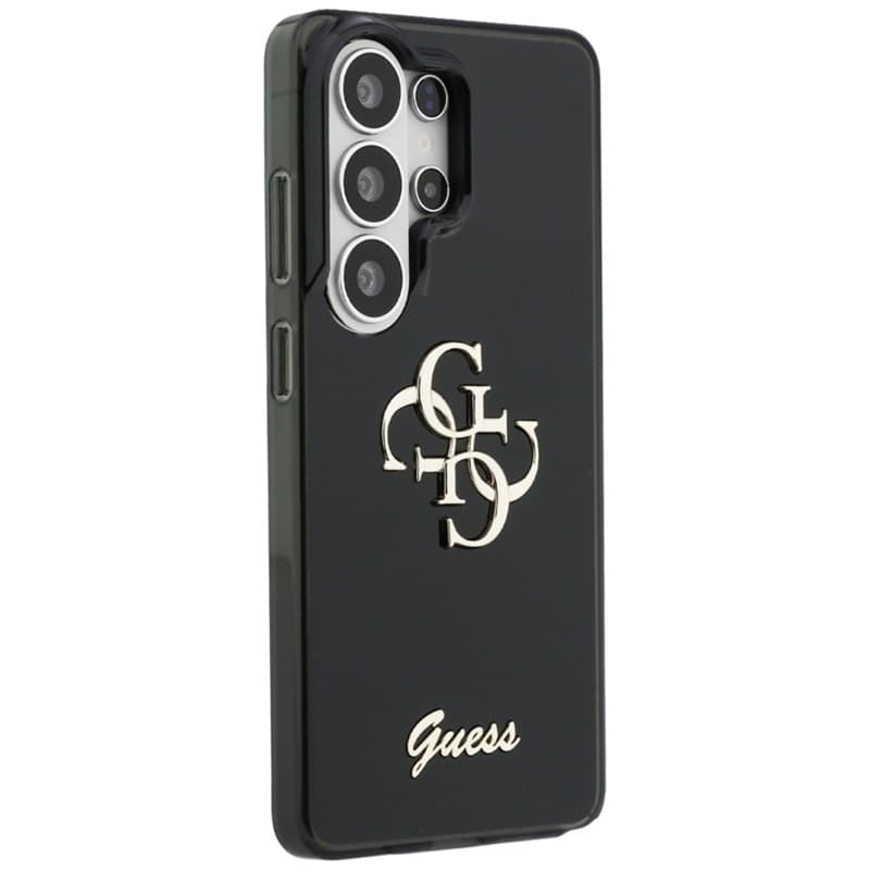 Guess IML Big Metal 4G Script - Custodia per Samsung Galaxy S26 Ultra (nera) - 4