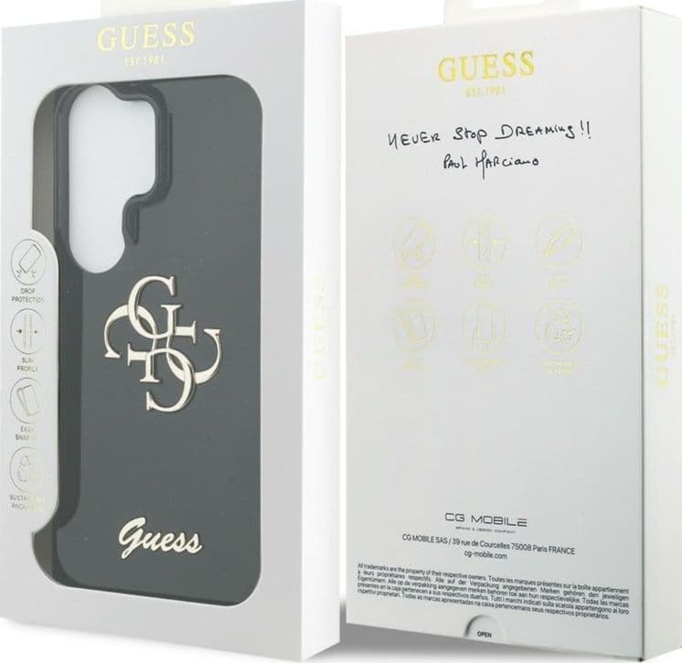 Guess IML Big Metal 4G Script - Custodia per Samsung Galaxy S26 Ultra (nera) - 8