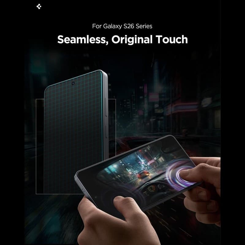Spigen Glas.tR EZ Fit Pro AC HD Privacy Confezione da 2 - Vetro temperato per la privacy per Samsung Galaxy S26 (2 pezzi) - 9
