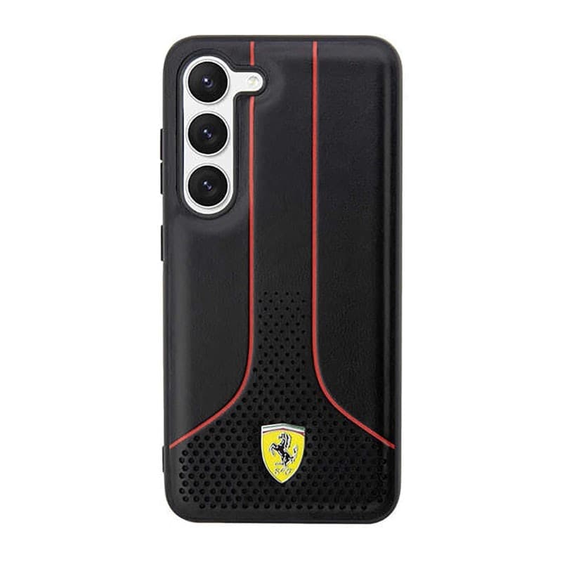 Ferrari Perforated 296P Collection - Case for Samsung Galaxy S23 (Black) - 3