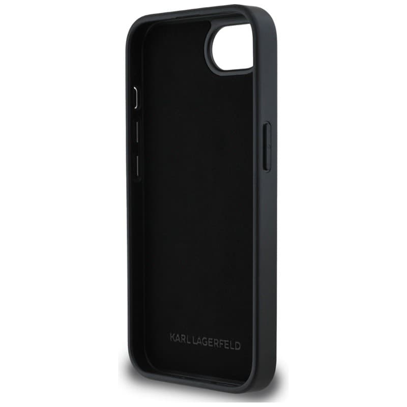 Karl Lagerfeld Fixed Glitter Karl & Choupette Heads Metal Pin - Case for iPhone 16e (black) - 7
