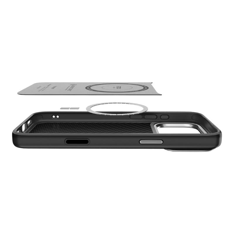 Spigen Enzo Aramid T Mag MagSafe - Case for iPhone 17 Pro Max (Black/Silver) - 7