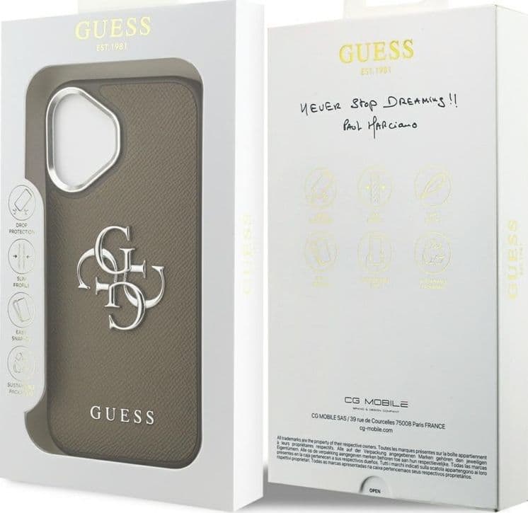 Guess Grained Big 4G Classic Logo - Case iPhone 17 (brown) - 8