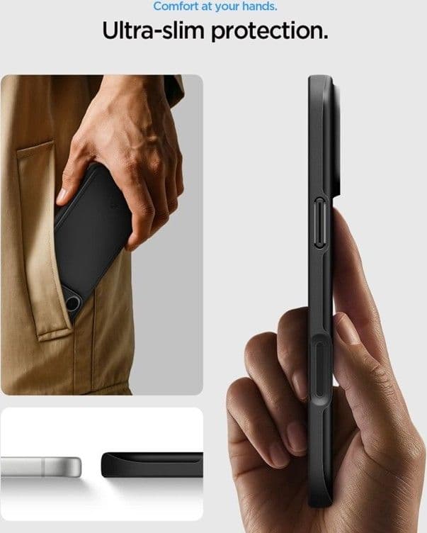Spigen Thin Fit Mag MagSafe - Custodia per iPhone 18 Pro Max / 17 Pro Max (Nero) - 7