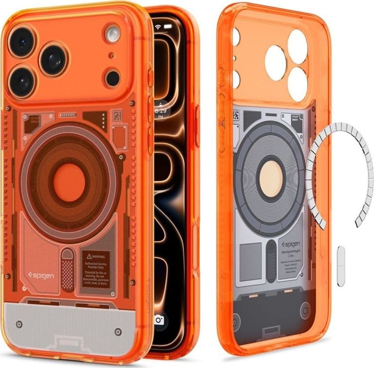 Spigen Ultra Hybrid Mag MagSafe - Custodia per iPhone 18 Pro Max / 17 Pro Max (C-One Tangerine) - 2