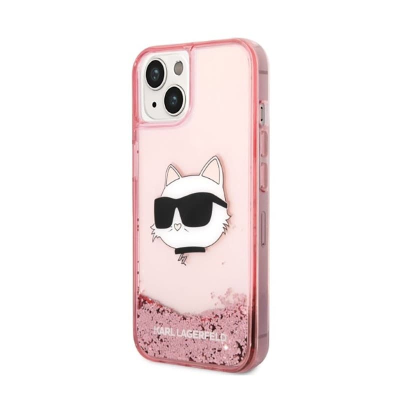 Karl Lagerfeld Liquid Glitter NFT Choupette Head - Case for iPhone 14 Plus (Pink) - 2