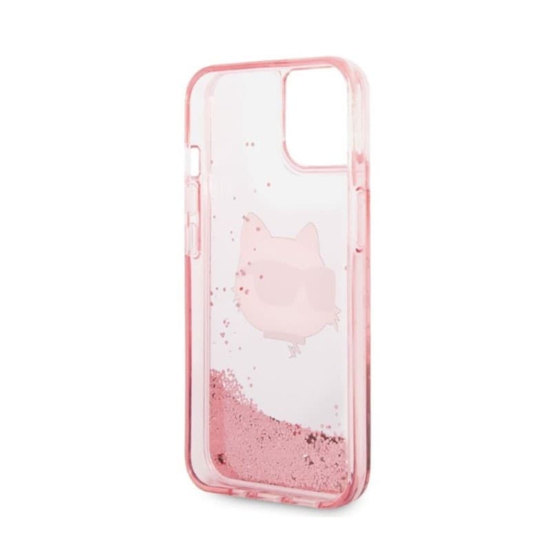 Karl Lagerfeld Liquid Glitter NFT Choupette Head - Case for iPhone 14 Plus (Pink) - 7