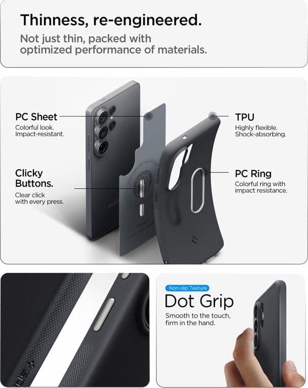 Spigen Nano Pop Mag MagSafe - Custodia per Samsung Galaxy S26 Ultra (Nero Sesamo) - 9