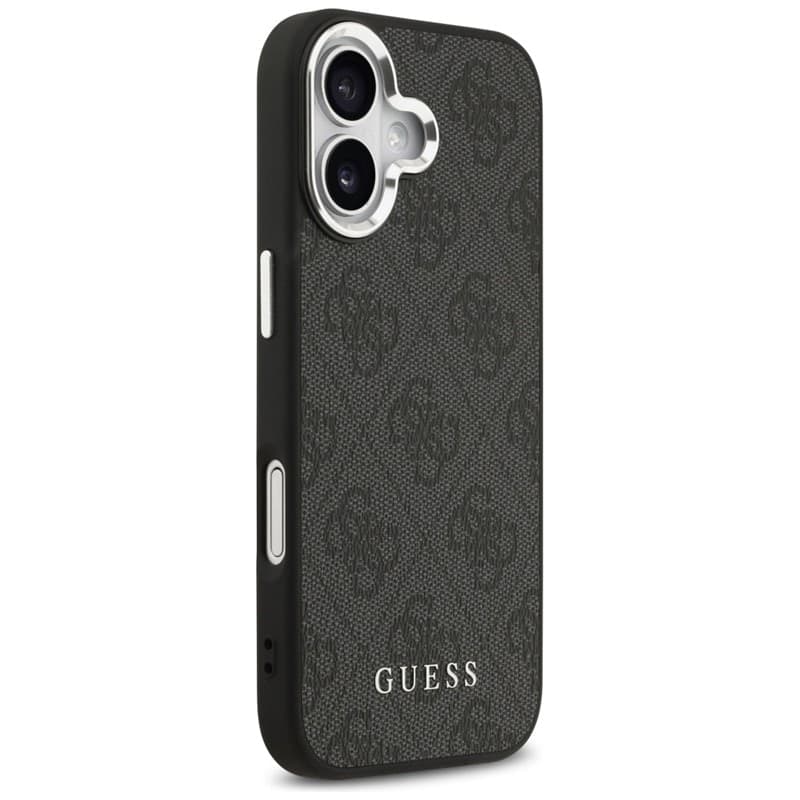 Guess 4G Classic Logo MagSafe - Custodia per iPhone 17 (Nero) - 4