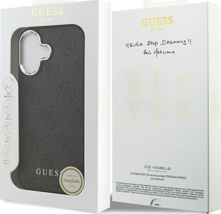 Guess 4G Classic Logo MagSafe - Custodia per iPhone 17 (Nero) - 8