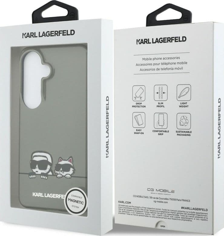 Karl Lagerfeld IML Peekaboo Karl & Choupette MagSafe - Custodia per Samsung Galaxy S26 (nera) - 8