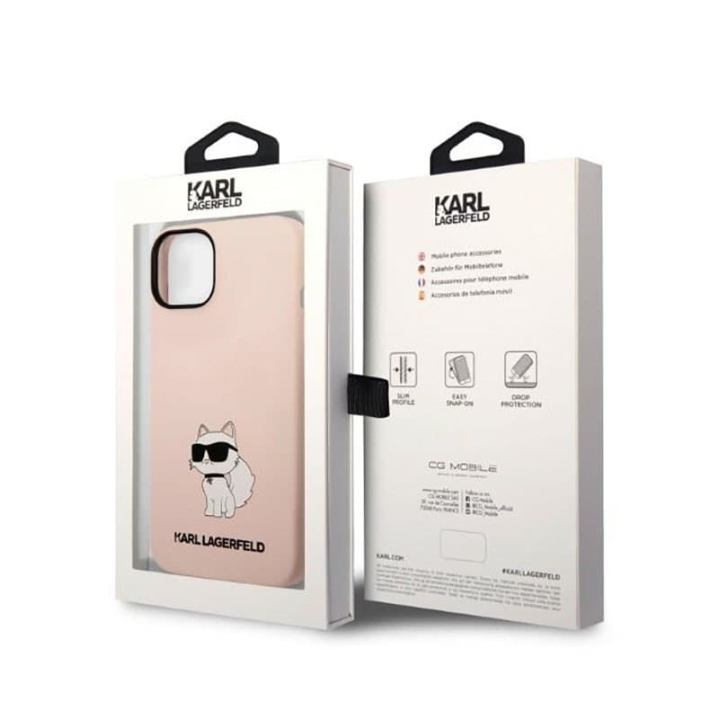 Karl Lagerfeld Silicone NFT Choupette - Case for iPhone 14 Plus (Pink) - 8