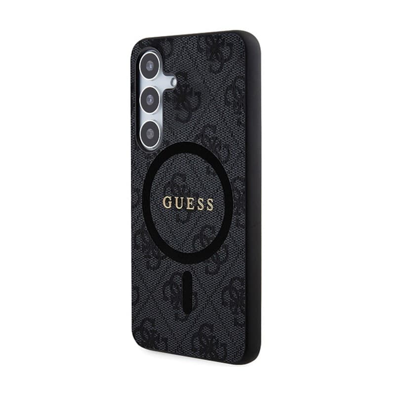 Guess 4G Collection Leather Metal Logo MagSafe - Case for Samsung Galaxy S24 (black) - 2