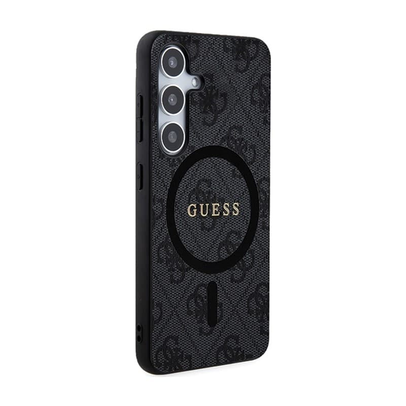 Guess 4G Collection Leather Metal Logo MagSafe - Case for Samsung Galaxy S24 (black) - 4