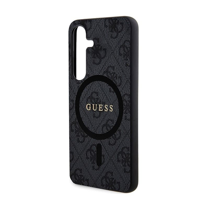 Guess 4G Collection Leather Metal Logo MagSafe - Case for Samsung Galaxy S24 (black) - 6