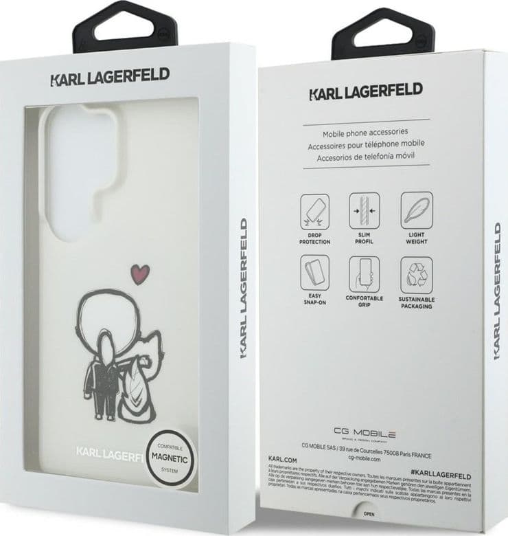 Karl Lagerfeld IML Karl & Choupette MagSafe - Custodia per Samsung Galaxy S26 Ultra (trasparente) - 8