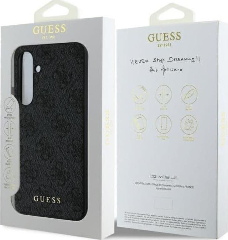 Guess 4G Metal Gold Logo - Case for Samsung Galaxy S24 FE (gray) - 8