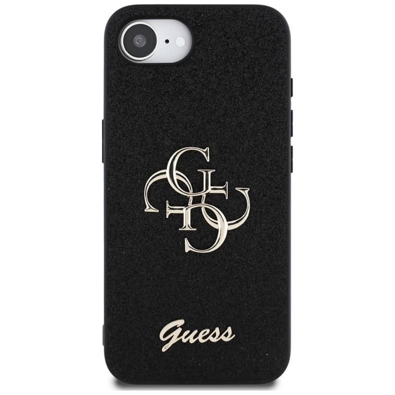 Guess Fixed Glitter Big 4G - Case for iPhone 16e (black) - 3
