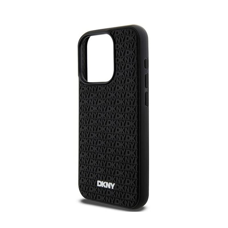 DKNY 3D Rubber Repeat Pattern - Case for iPhone 15 Pro (Black) - 6