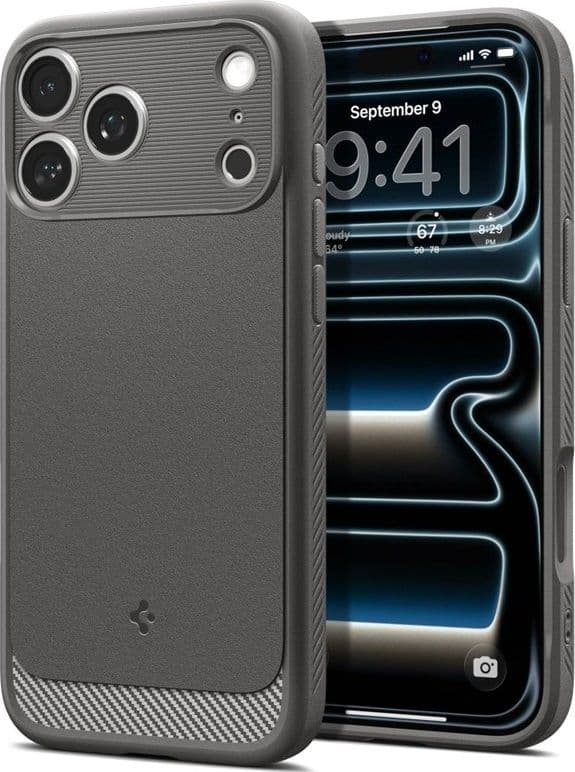 Spigen Rugged Armor Mag MagSafe - Custodia per iPhone 18 Pro Max / 17 Pro Max (Grigio) - 4