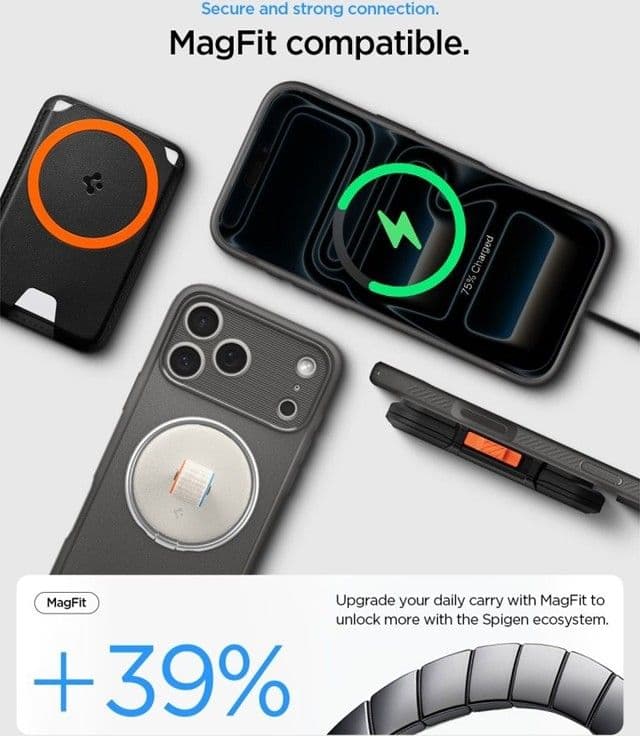 Spigen Rugged Armor Mag MagSafe - Custodia per iPhone 18 Pro Max / 17 Pro Max (Grigio) - 5