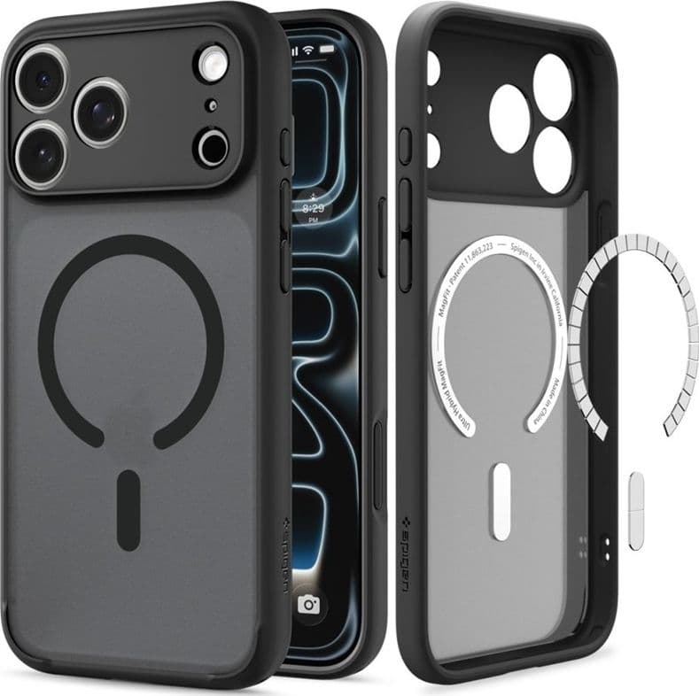 Spigen Ultra Hybrid Mag MagSafe - Custodia per iPhone 18 Pro / 17 Pro (Nero Ghiaccio) - 2