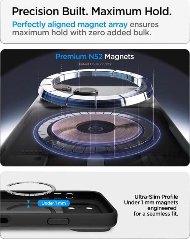 Spigen Ultra Hybrid Mag MagSafe - Custodia per iPhone 18 Pro / 17 Pro (Nero Ghiaccio) - 7