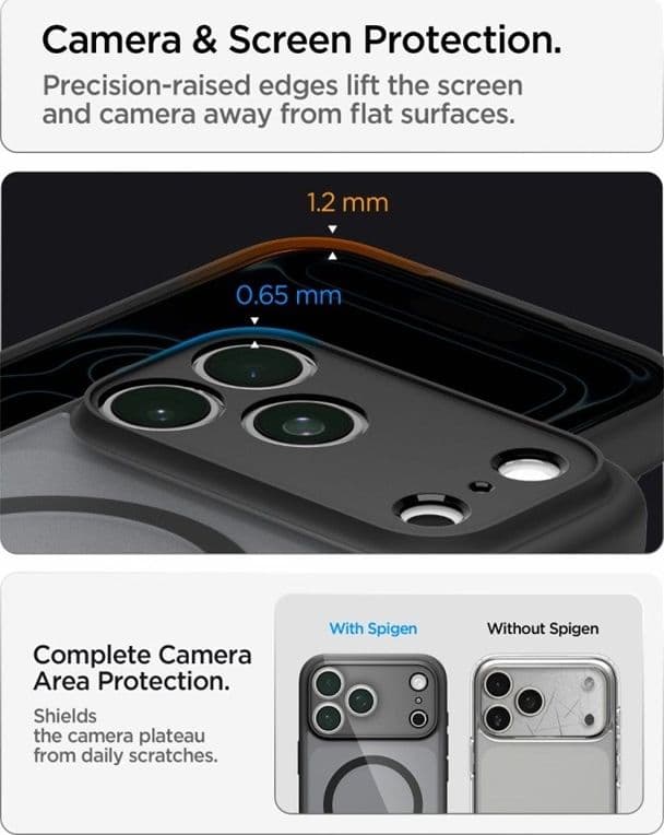 Spigen Ultra Hybrid Mag MagSafe - Custodia per iPhone 18 Pro / 17 Pro (Nero Ghiaccio) - 9