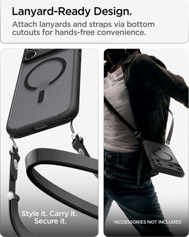 Spigen Ultra Hybrid Mag MagSafe - Custodia per iPhone 18 Pro / 17 Pro (Nero Ghiaccio) - 10
