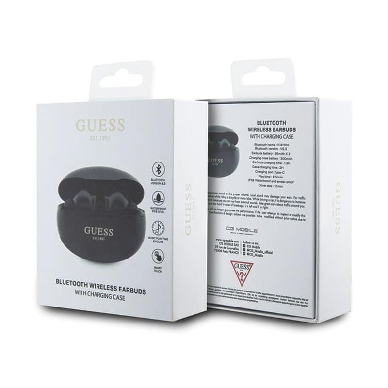 Guess True Wireless Classic EST BT5.3 - TWS headphones + charging case (black) - 4