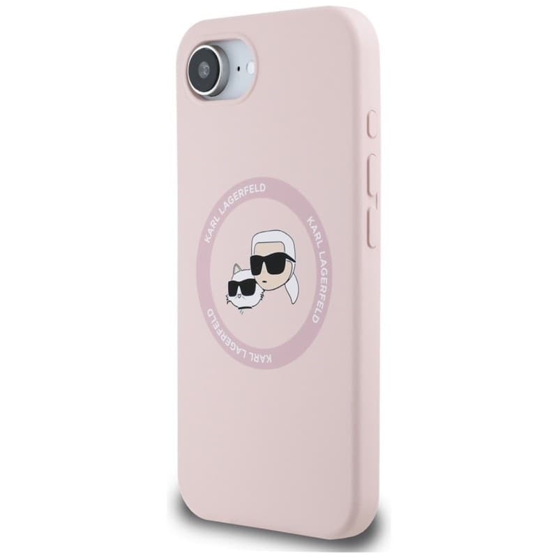 Karl Lagerfeld Silicone Karl & Choupette Heads MagSafe - Case for iPhone 16e (pink) - 2